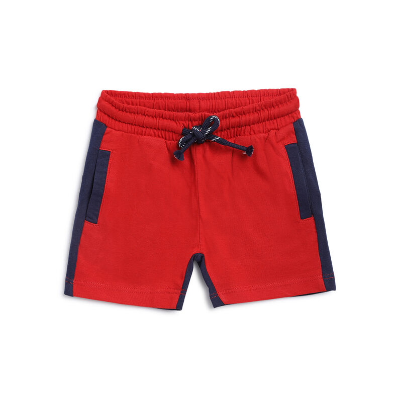 Boys Medium Red Printed 2 Pc Set T-shirt with Short Trouser image number 2